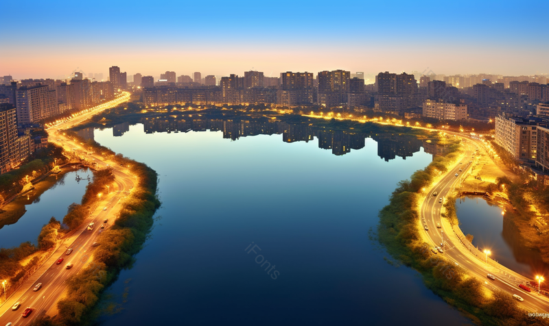 蓝色水池城市景观建筑群城市摄影都市广告,高清,摄影图,摄影图片,图片大全,摄影图免费下载